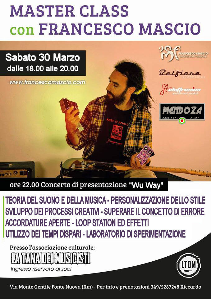 Master Class con Francesco Mascio + “Wu Way” Live